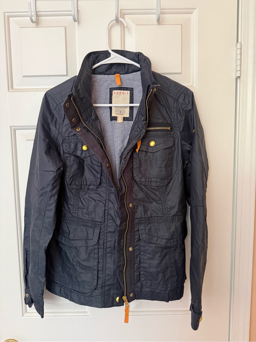 Esprit Navy Field Jacket with Gold-Tone Details